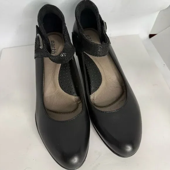 Earth  Black Garnet Women's Mary Jane heelsShoes size 6.5 - Picture 2 of 6